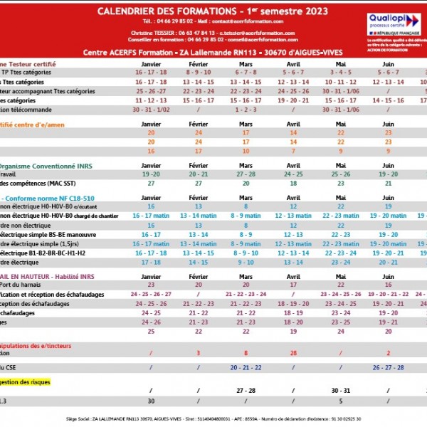S1 - 2023 Calendrier inter AV